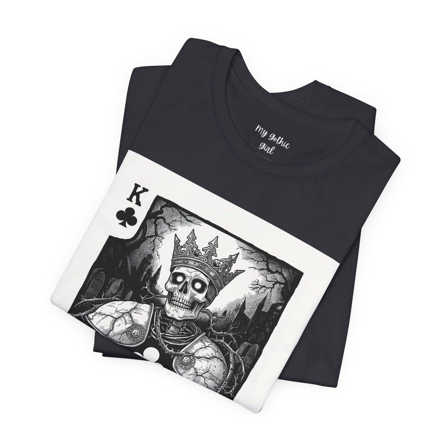 King of Clubs Skeleton Playing Card T‑Shirt