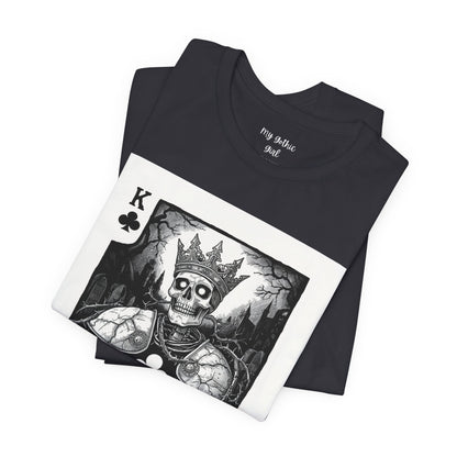 King of Clubs Skeleton Playing Card T‑Shirt