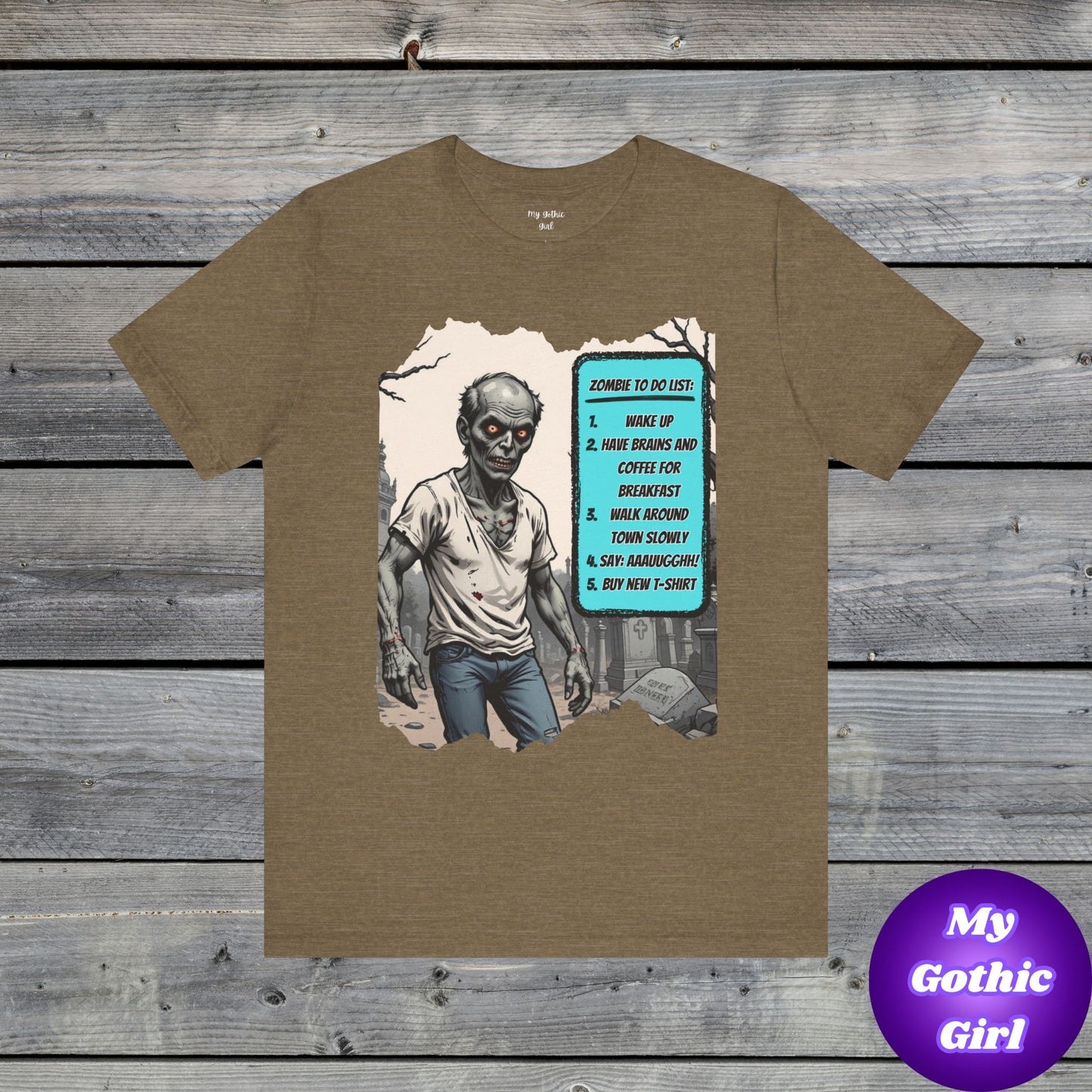 My Gothic Girl "Zombie: To Do List"  – Whimsy Goth Streetwear, Dark Poetry Fashion, Alt Aesthetic Apparel
