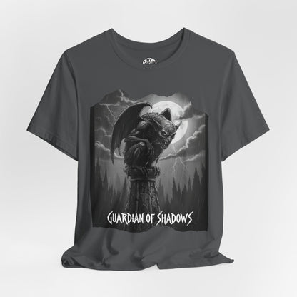 "Guardian of Shadows"  Gothic Graphic T-Shirt – Alt Aesthetic Poetic Goth Streetwear