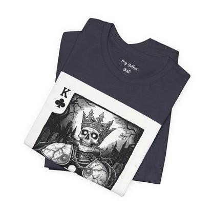 King of Clubs Skeleton Playing Card T‑Shirt