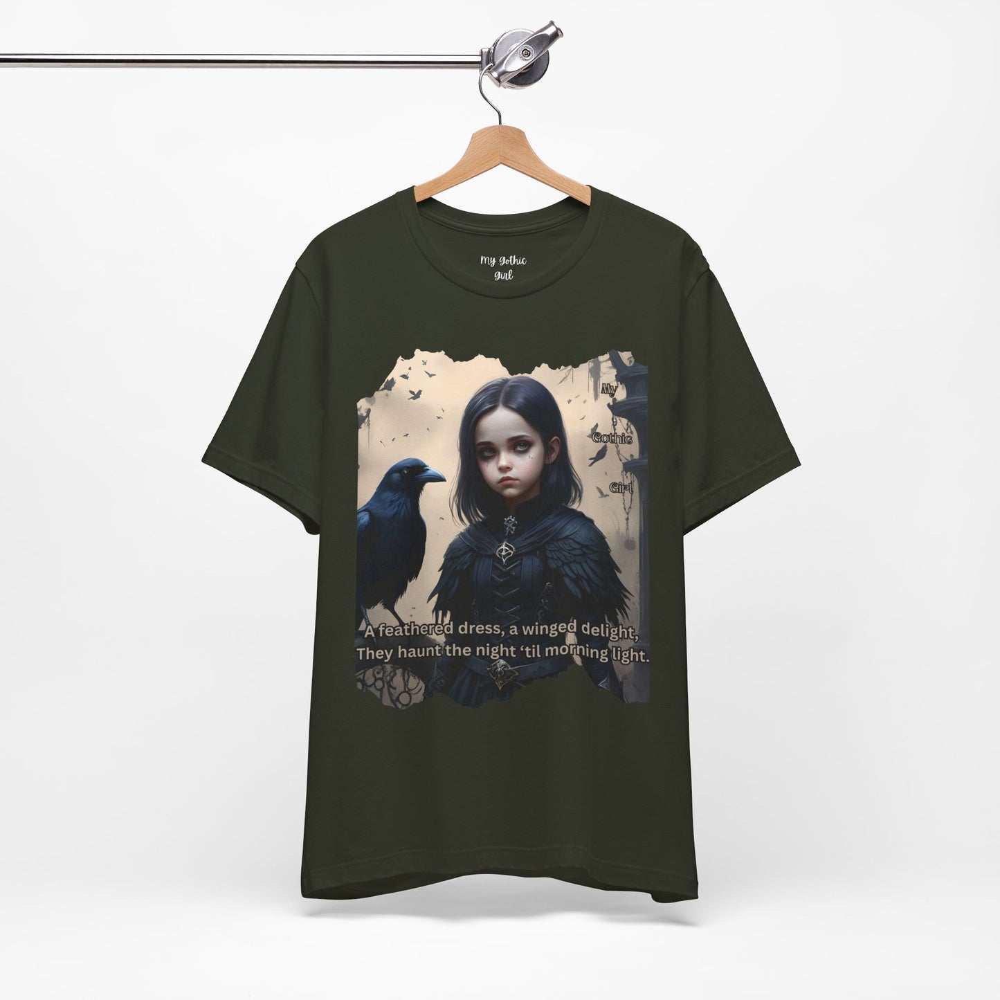 My Gothic Girl T-Shirt "Black Raven"  Whimsy Goth, Goth Fashion, Poetic Gothic Street Wear