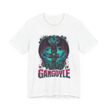 Gargoyle Graphic Tee — Dark Gothic Winged Statue Design