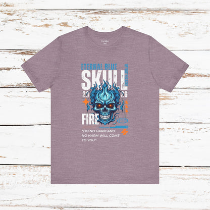 Eternal Blue Skull Flame Gothic Tee