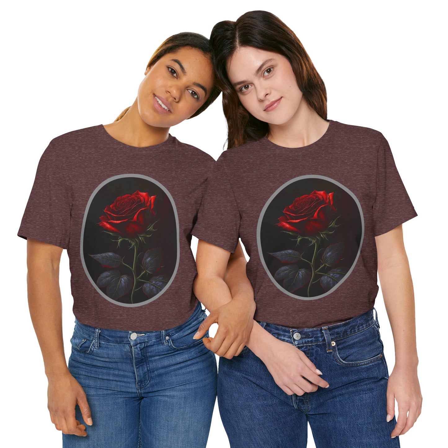 My Gothic Girl T-Shirts for Women & Men "Linda's Red Rose" Dark Aesthetic & Alternative Tees – My Gothic Girl