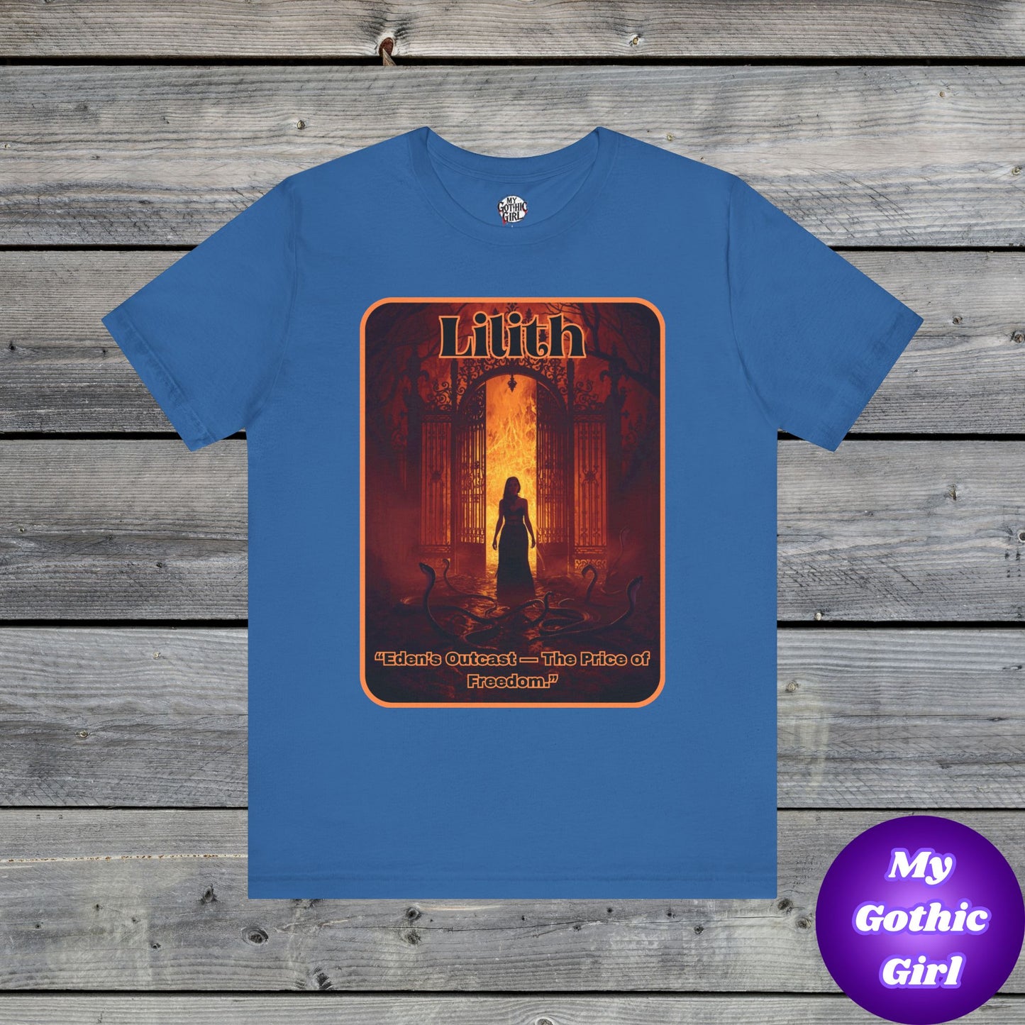 “Lilith  —  Eden’s Outcast, The Price of Freedom.” Graphic T-Shirt – Alt Aesthetic Poetic Goth Street-wear