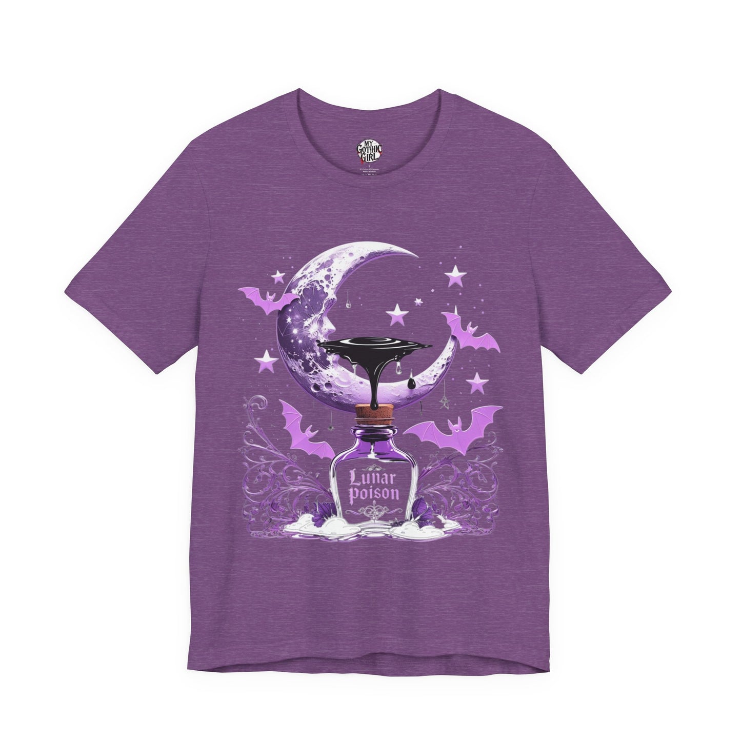 “Lunar Poison” — Celestial Alchemy Gothic Graphic T-Shirt – Alt Aesthetic Poetic Goth Street-wear