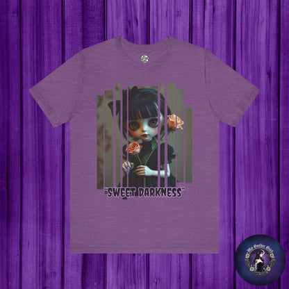 “Sweet Darkness” — Kawaii-style Gothic doll Graphic T-Shirt – Alt Aesthetic Poetic Goth Street-wear