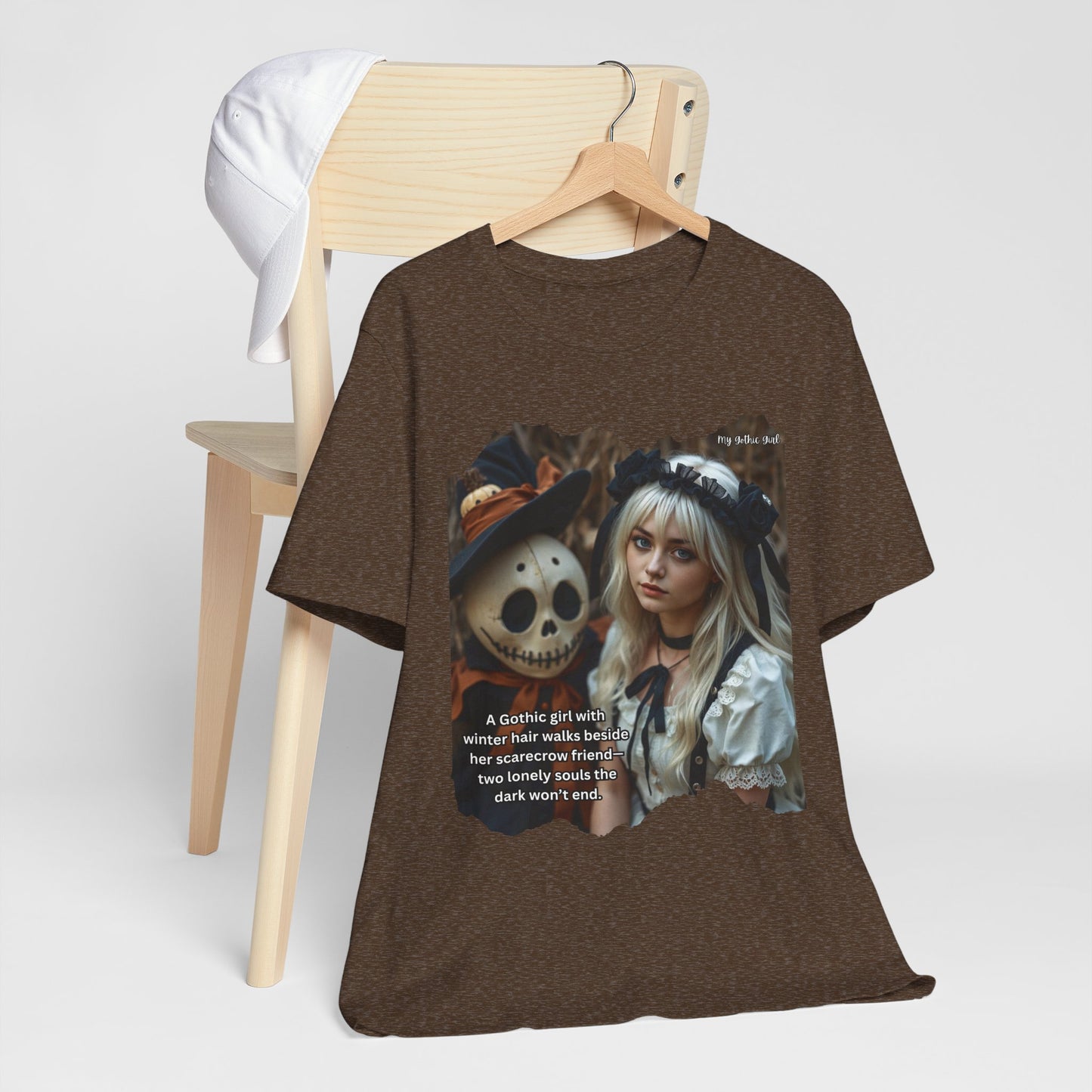 My Gothic Girl T-Shirt "Scarecrow Friend" – Whimsy Goth Streetwear, Dark Poetry Fashion, Alt Aesthetic Apparel