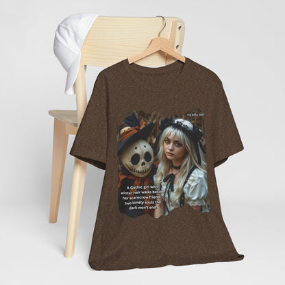 My Gothic Girl T-Shirt "Scarecrow Friend" – Whimsy Goth Streetwear, Dark Poetry Fashion, Alt Aesthetic Apparel