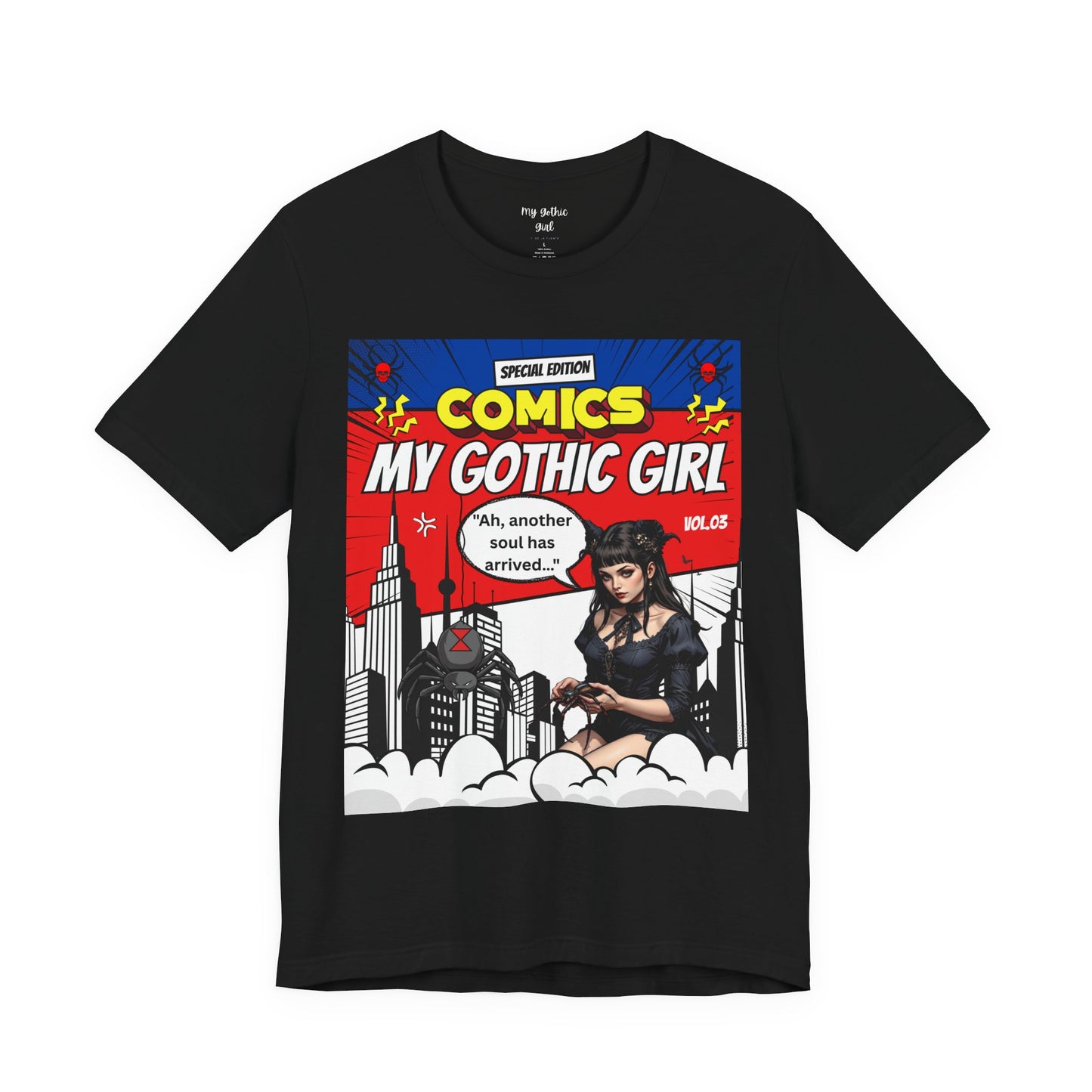 My Gothic Girl Comic Book Graphic Tee – Whimsy Goth Streetwear, Dark Poetry Fashion, Alt Aesthetic Apparel