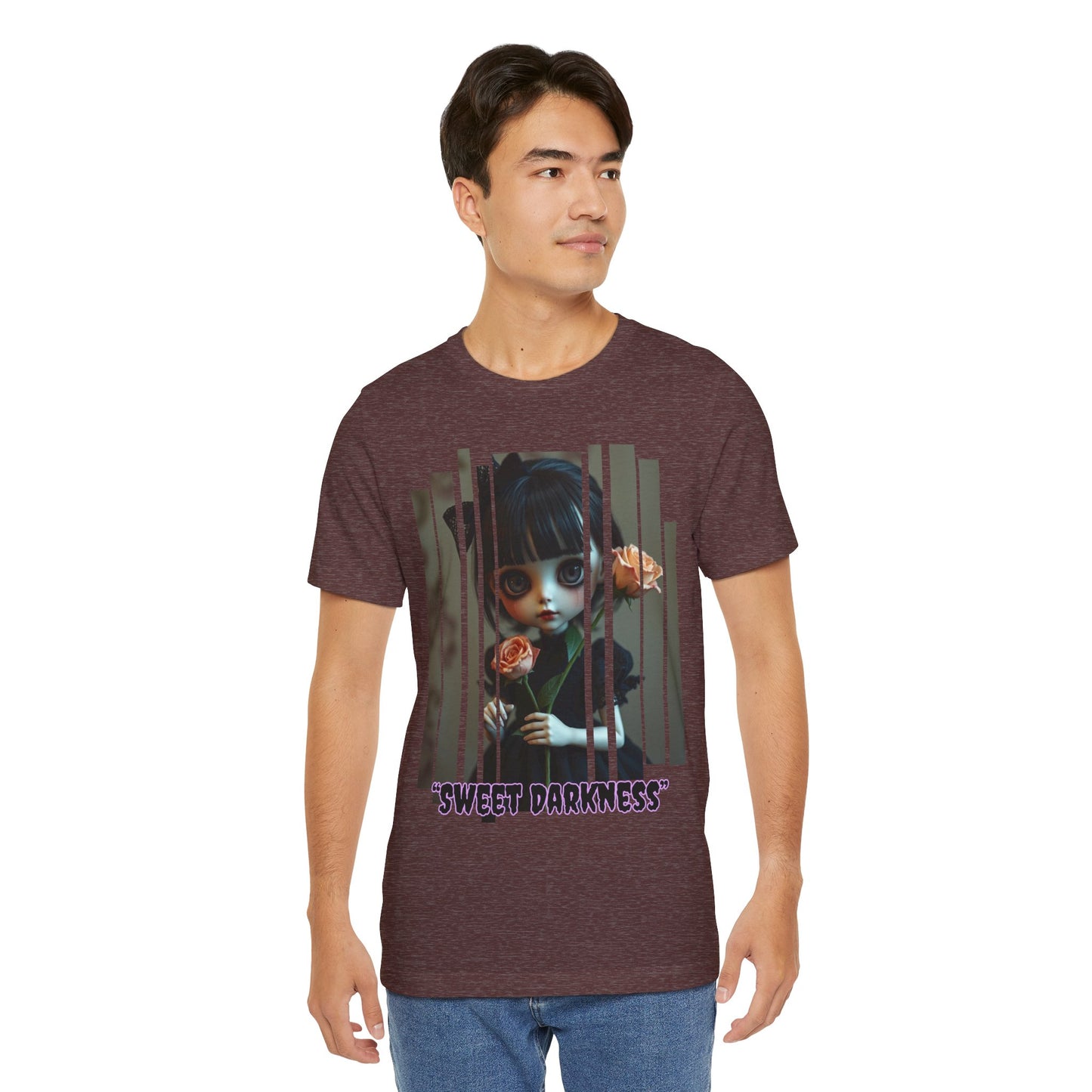 “Sweet Darkness” — Kawaii-style Gothic doll Graphic T-Shirt – Alt Aesthetic Poetic Goth Street-wear