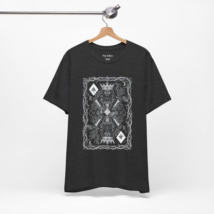 King of Diamonds Playing Card Graphic Tee — Dark Gothic King Design