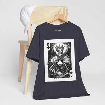 King of Clubs Skeleton Playing Card T‑Shirt