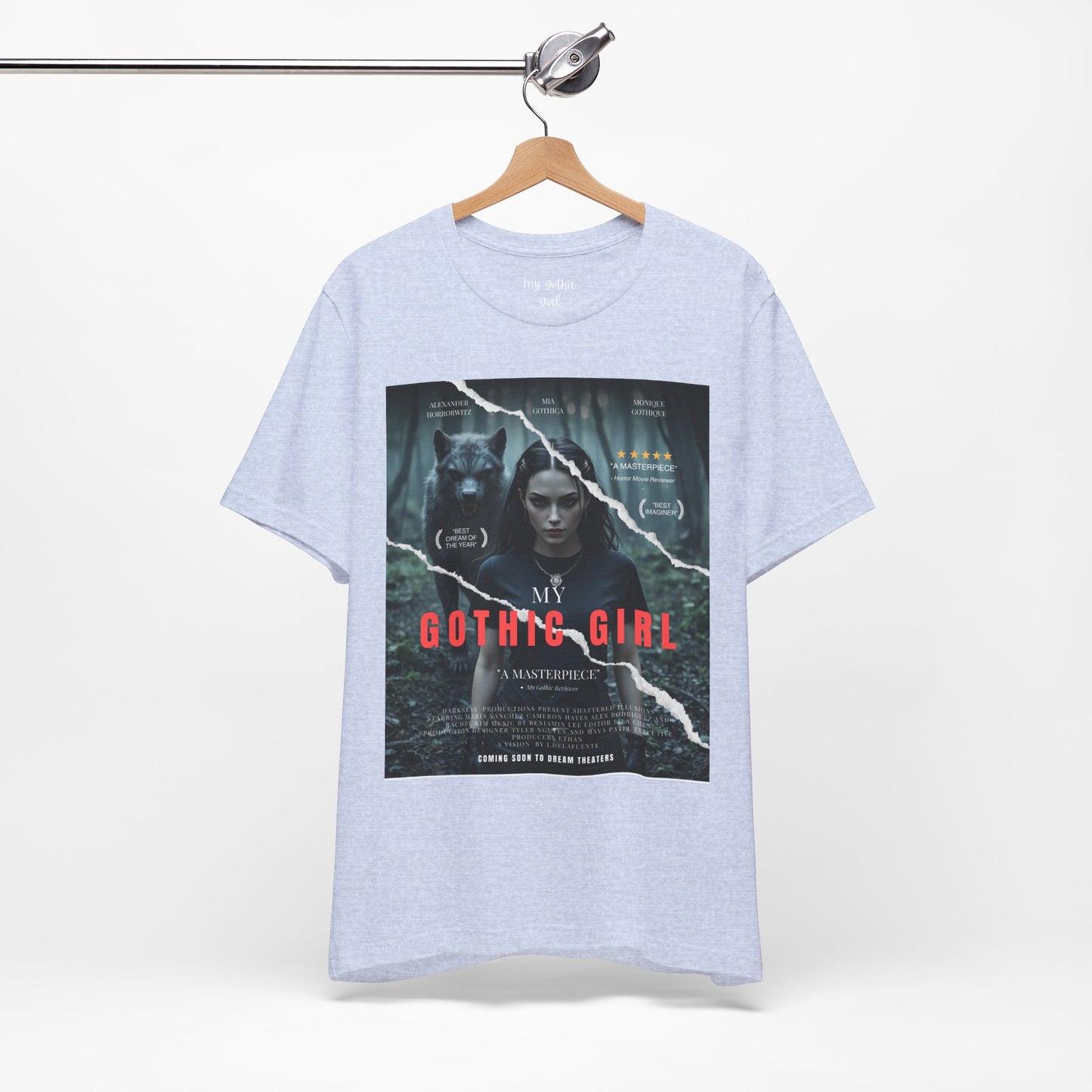 My Gothic Girl T-Shirt "Movie Poster" – Whimsy Goth Streetwear, Dark Poetry Fashion, Alt Aesthetic Apparel