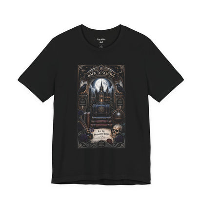 Back to School Gothic T-Shirt — Haunted Academy Illustration