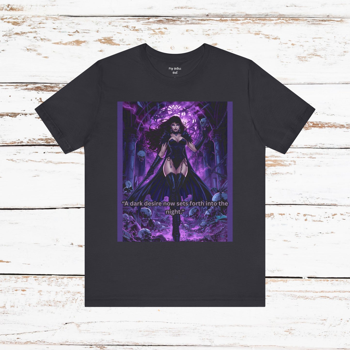 Dark Sorceress Graphic Tee — "A dark desire now sets forth into the night"