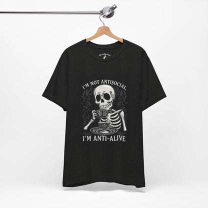 My Gothic Girl "I'M ANTI ALIVE" Graphic T-Shirt Unisex Gothic Dark Fashion Casual Wear