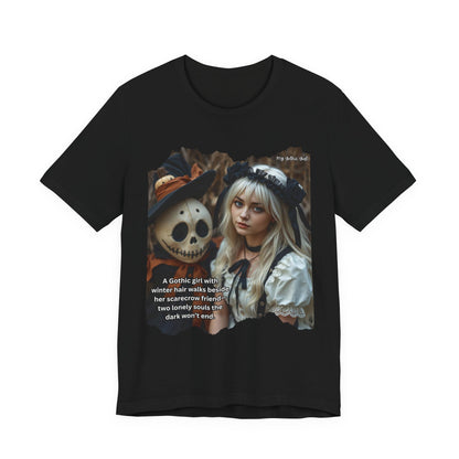 My Gothic Girl T-Shirt "Scarecrow Friend" – Whimsy Goth Streetwear, Dark Poetry Fashion, Alt Aesthetic Apparel