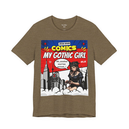 My Gothic Girl Comic Book Graphic Tee – Whimsy Goth Streetwear, Dark Poetry Fashion, Alt Aesthetic Apparel