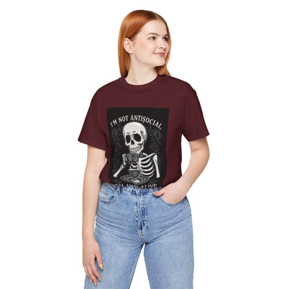 My Gothic Girl "I'M ANTI ALIVE" Graphic T-Shirt Unisex Gothic Dark Fashion Casual Wear