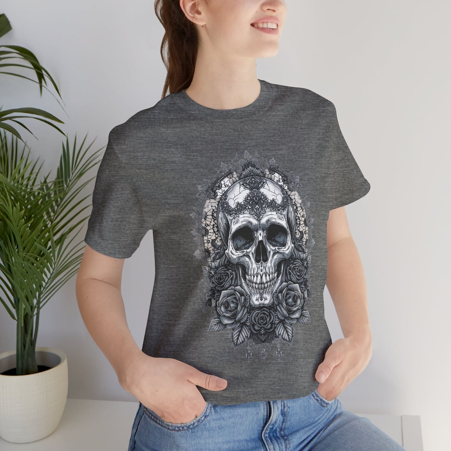 Gothic Skull Elegance T-Shirt