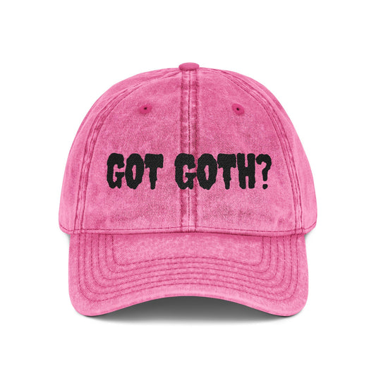 My Gothic Girl "GOT GOTH?" Vintage Baseball Cap Alt Goth Head-Wear