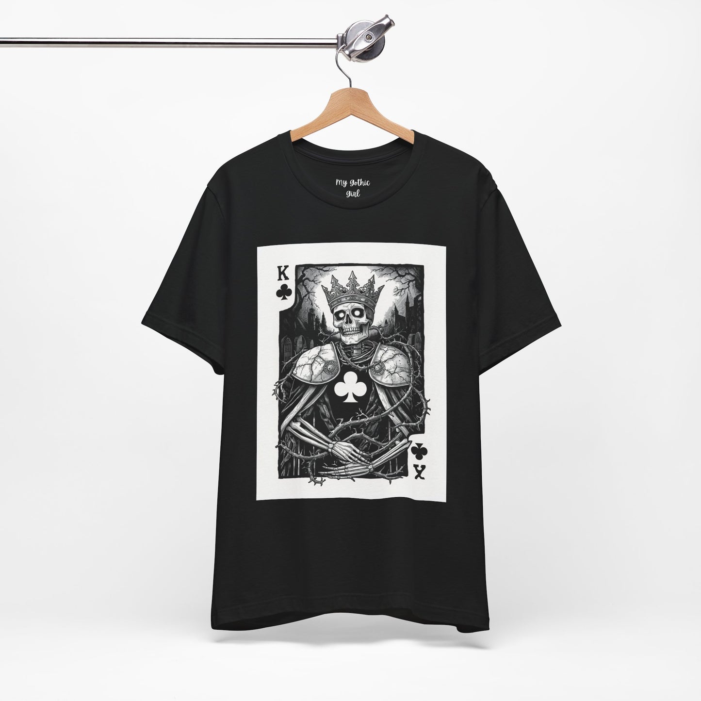 King of Clubs Skeleton Playing Card T‑Shirt