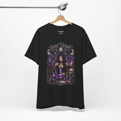 Gothic Alchemy T-Shirt — Witch Potion Skull Graphic Tee