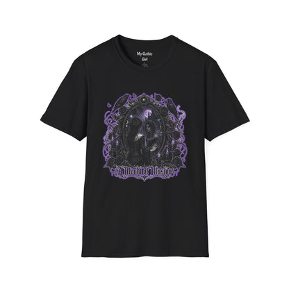 Gothic Mirror T-Shirt — "My Gothic Girl" Dark Violet Graphic Tee