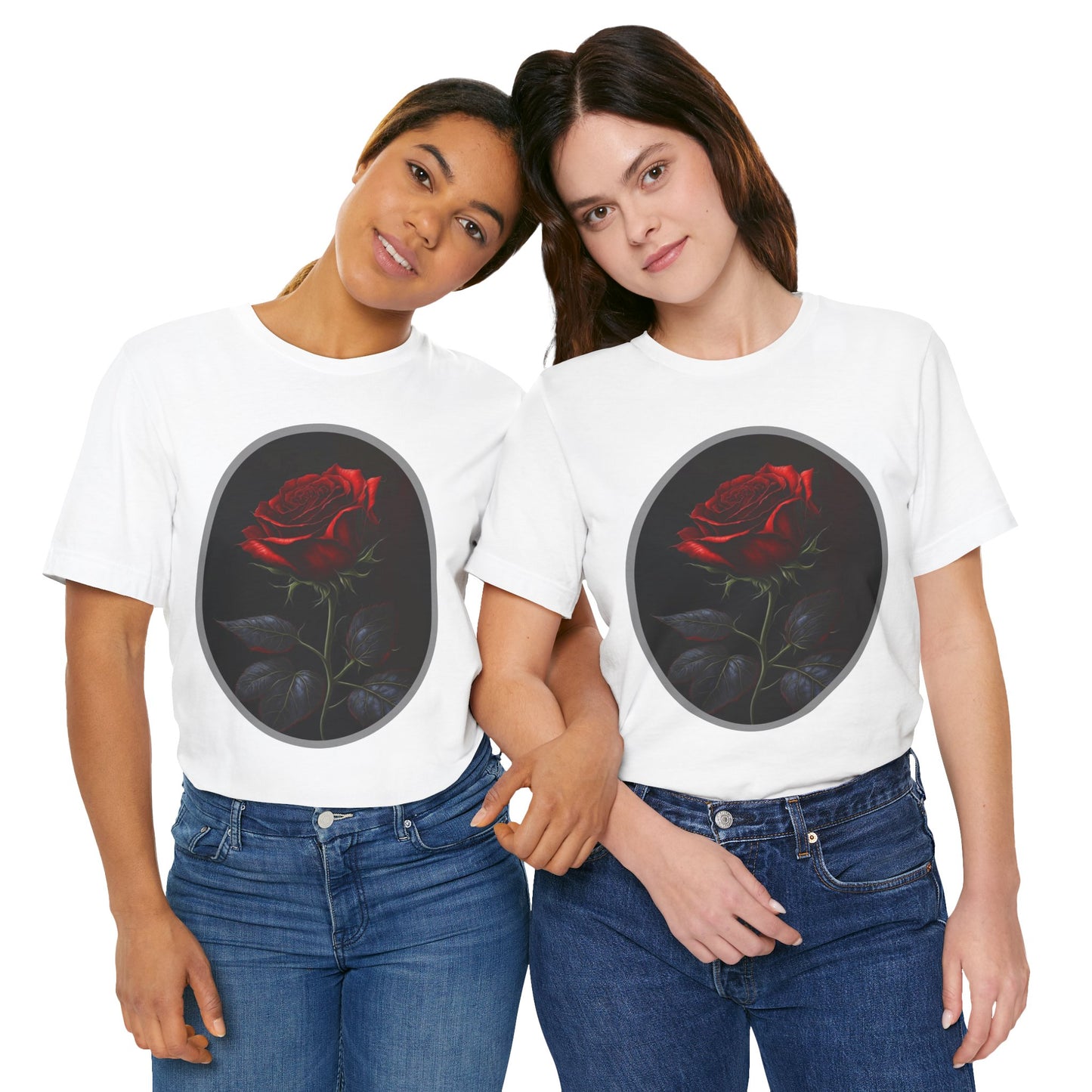 My Gothic Girl T-Shirts for Women & Men "Linda's Red Rose" Dark Aesthetic & Alternative Tees – My Gothic Girl