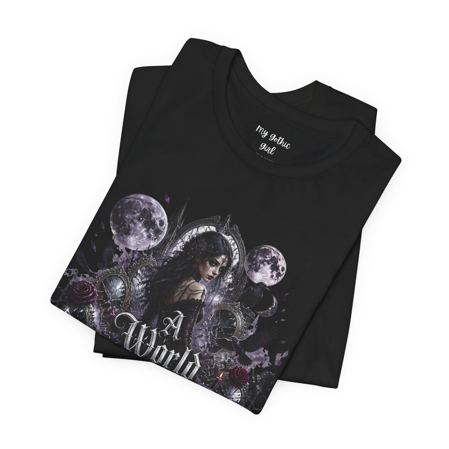 Gothic Moonlight Tee — "A World of Illusion" Graphic T-Shirt