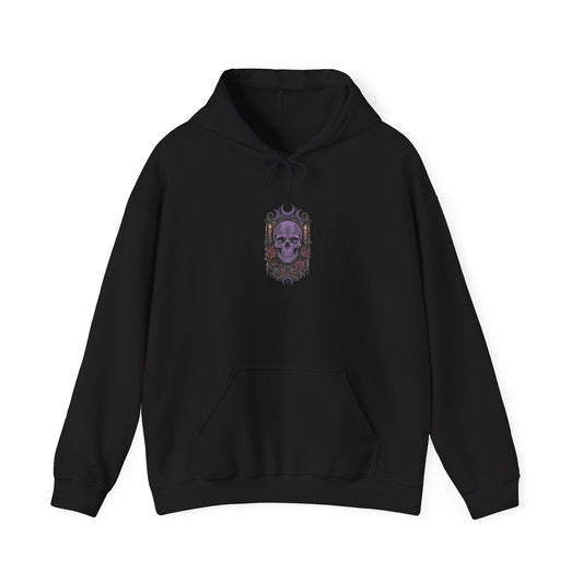 Candle & Roses Skull Hoodie — 'My Gothic Girl' Heavy Blend Hooded Sweatshirt