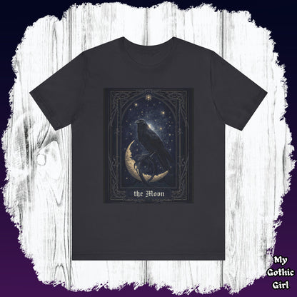 My Gothic Girl "Raven Moon" Graphic T-Shirt Unisex Gothic Dark Fashion Casual Wear