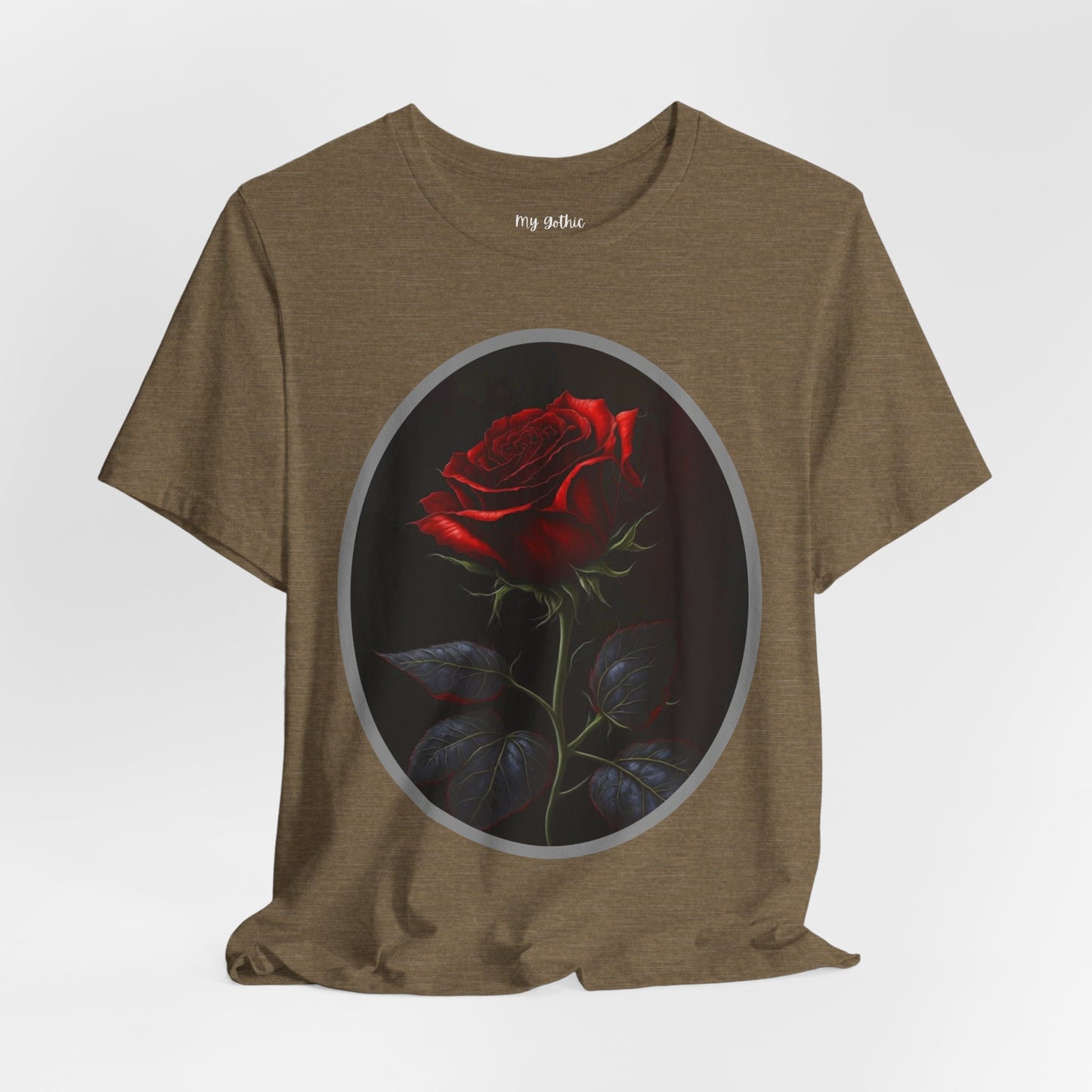 My Gothic Girl T-Shirts for Women & Men "Linda's Red Rose" Dark Aesthetic & Alternative Tees – My Gothic Girl