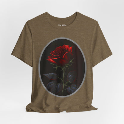 My Gothic Girl T-Shirts for Women & Men "Linda's Red Rose" Dark Aesthetic & Alternative Tees – My Gothic Girl