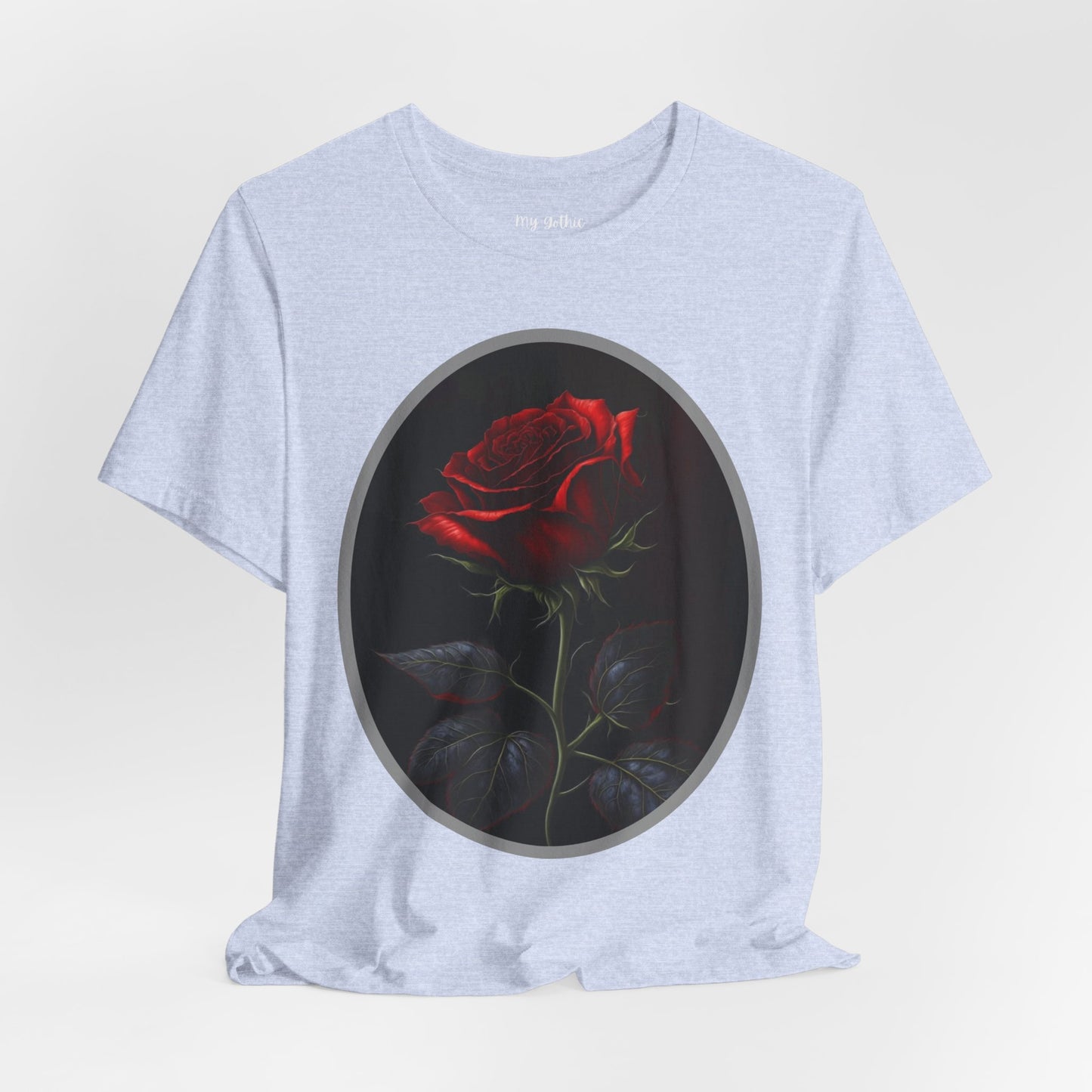 My Gothic Girl T-Shirts for Women & Men "Linda's Red Rose" Dark Aesthetic & Alternative Tees – My Gothic Girl
