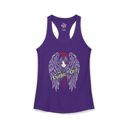 My Gothic Girl "Fallen Angel" — Women's Racer-back Tank Top