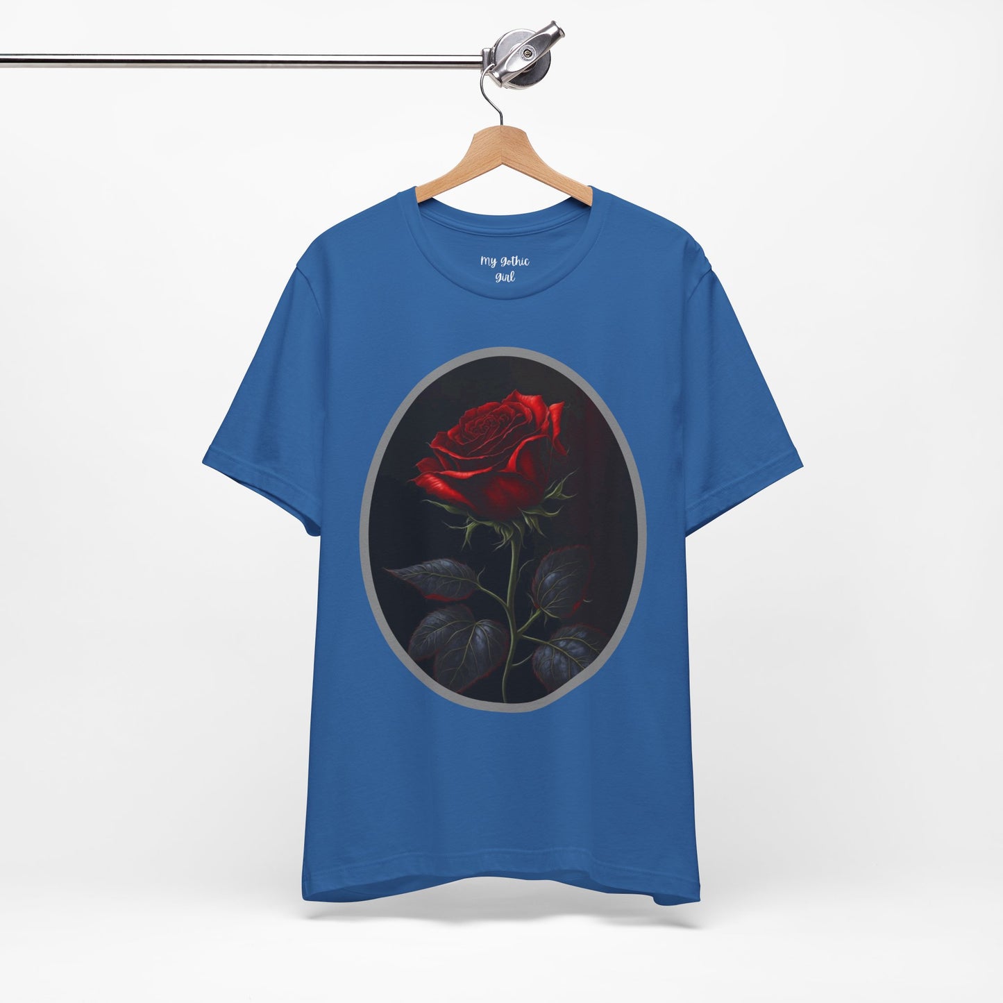 My Gothic Girl T-Shirts for Women & Men "Linda's Red Rose" Dark Aesthetic & Alternative Tees – My Gothic Girl