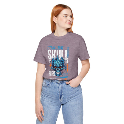 Eternal Blue Skull Flame Gothic Tee