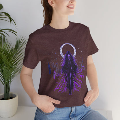 “Celestial Enchantress”  Gothic Graphic T-Shirt – Alt Aesthetic Poetic Goth Street-wear