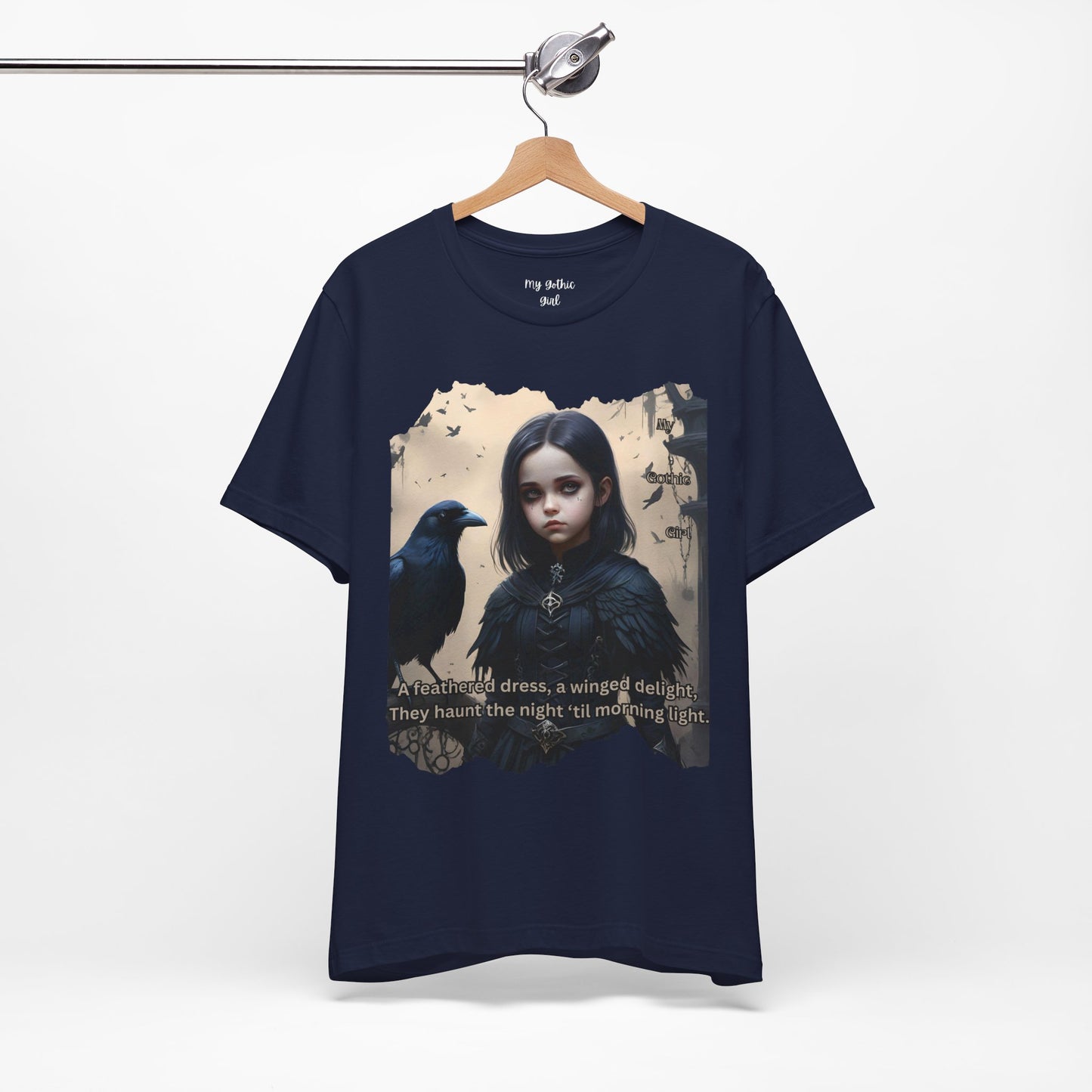 My Gothic Girl T-Shirt "Black Raven"  Whimsy Goth, Goth Fashion, Poetic Gothic Street Wear