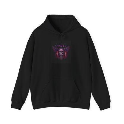 Winged Moon Skull Hoodie — 'My Gothic Girl' Heavy Blend Hooded Sweatshirt