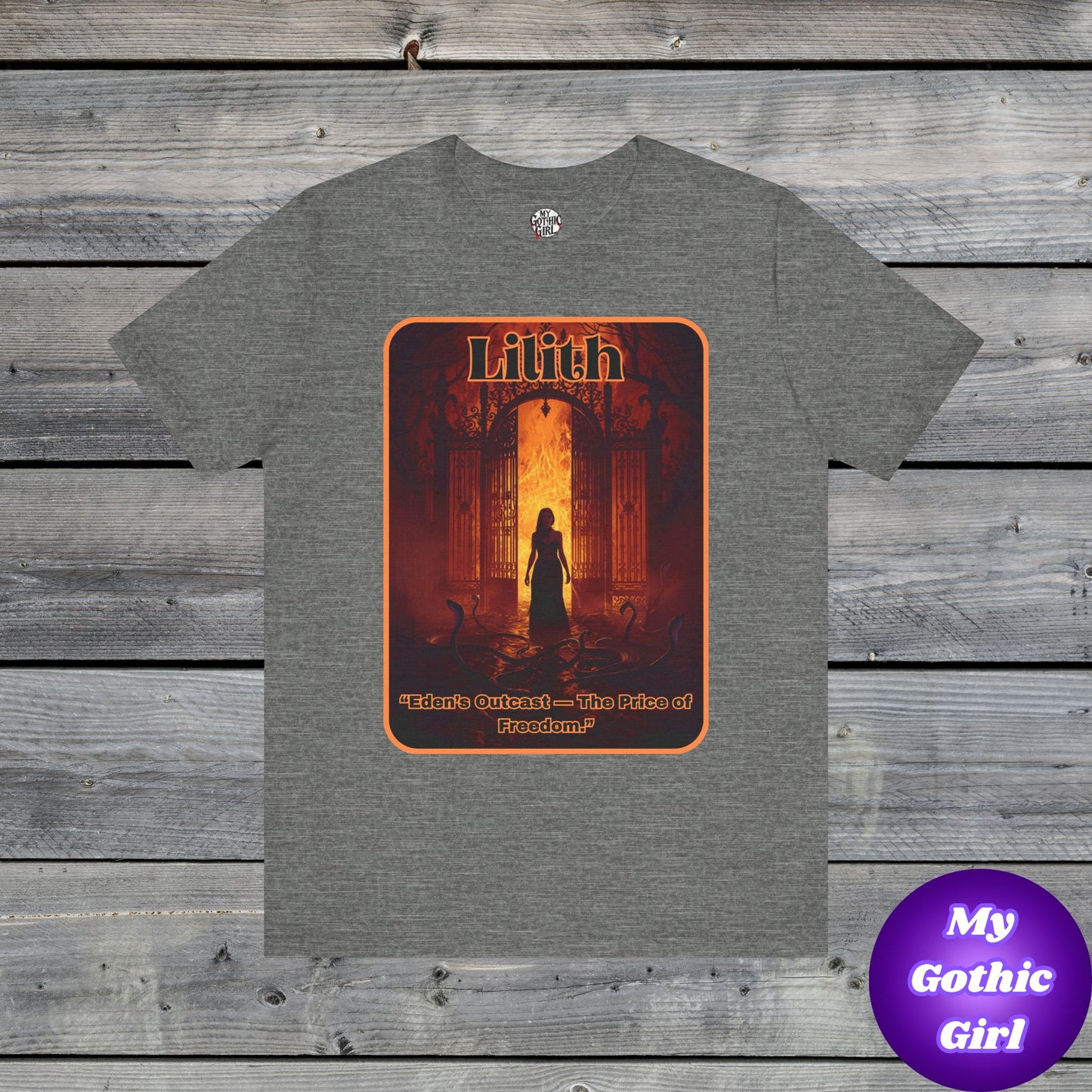 “Lilith  —  Eden’s Outcast, The Price of Freedom.” Graphic T-Shirt – Alt Aesthetic Poetic Goth Street-wear