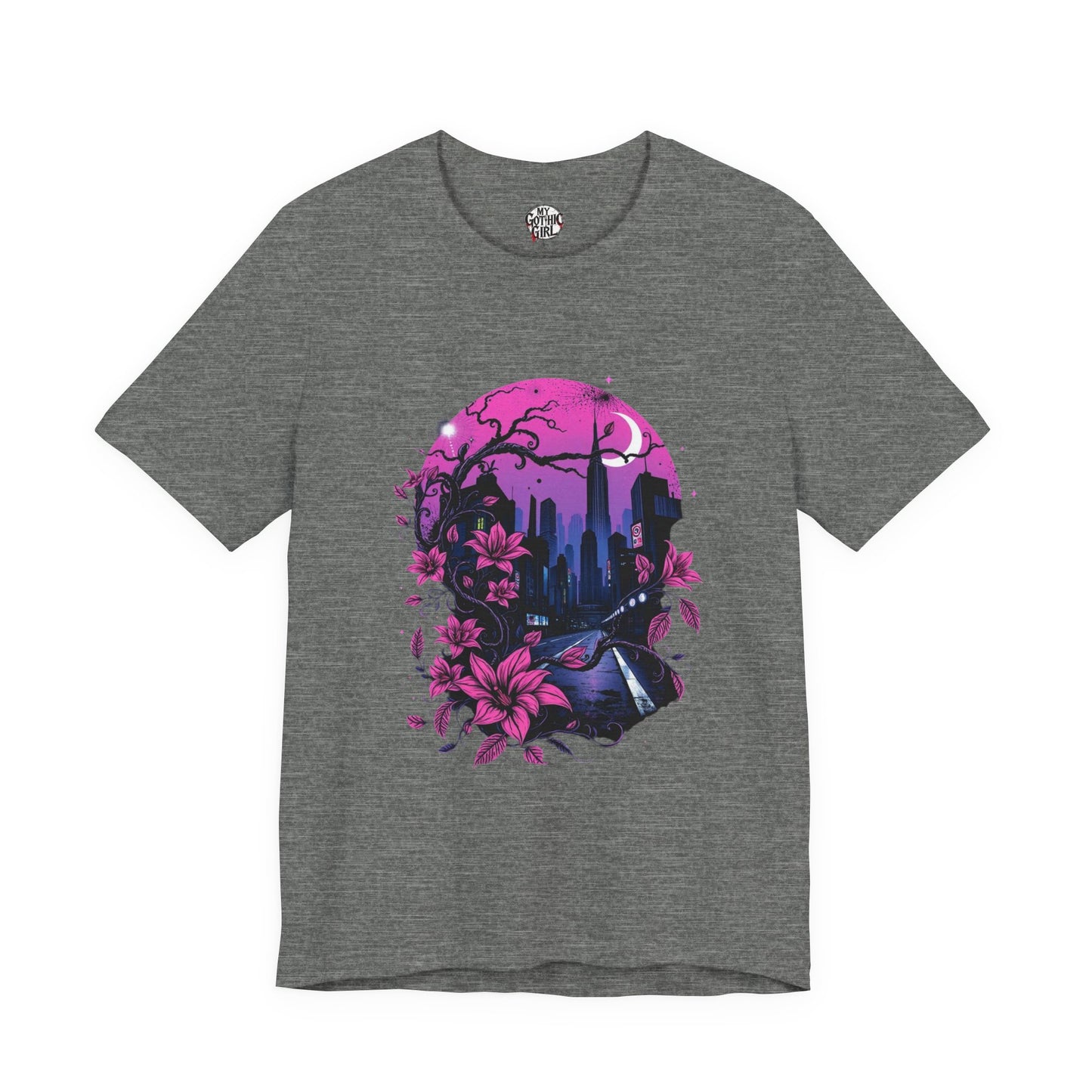“Dark Bloom” — WhimsyGoth Floral Tee – Alt Aesthetic Poetic Goth Street-wear