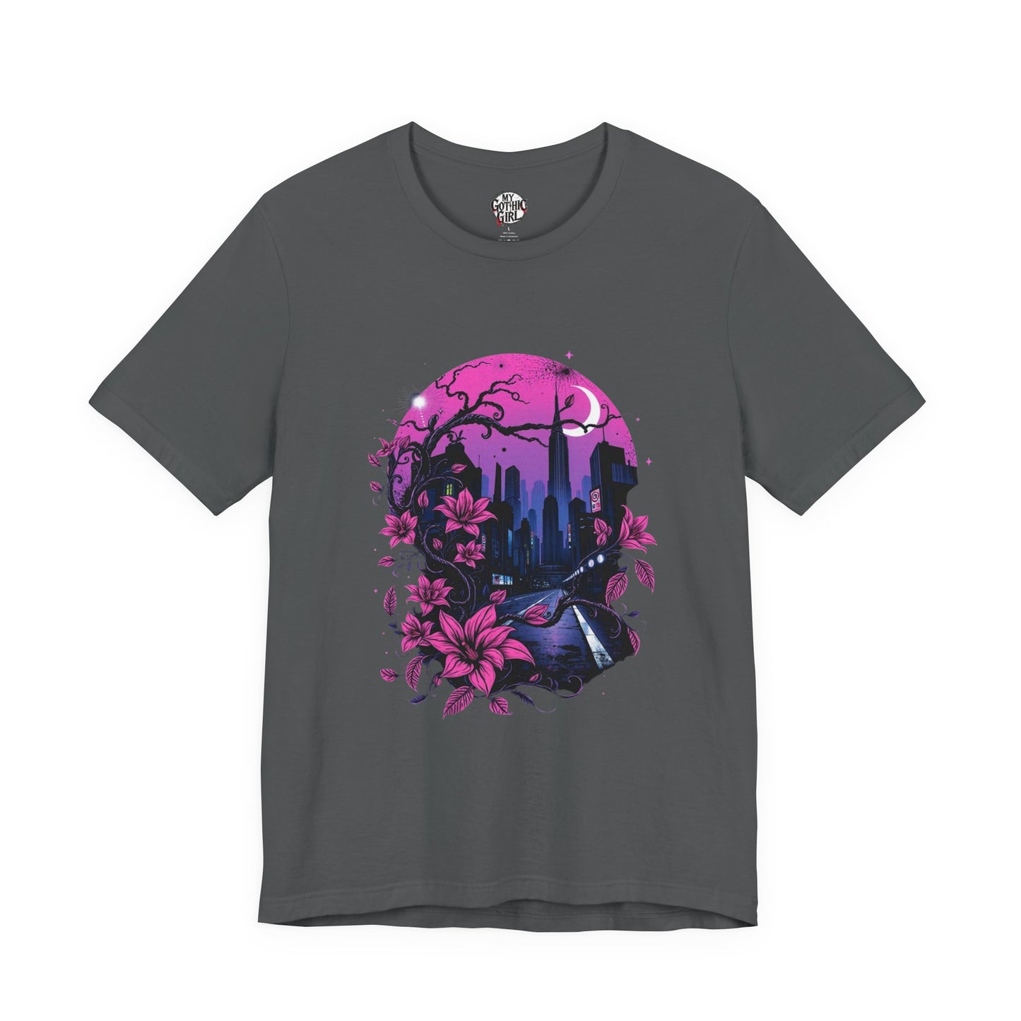 “Dark Bloom” — WhimsyGoth Floral Tee – Alt Aesthetic Poetic Goth Street-wear