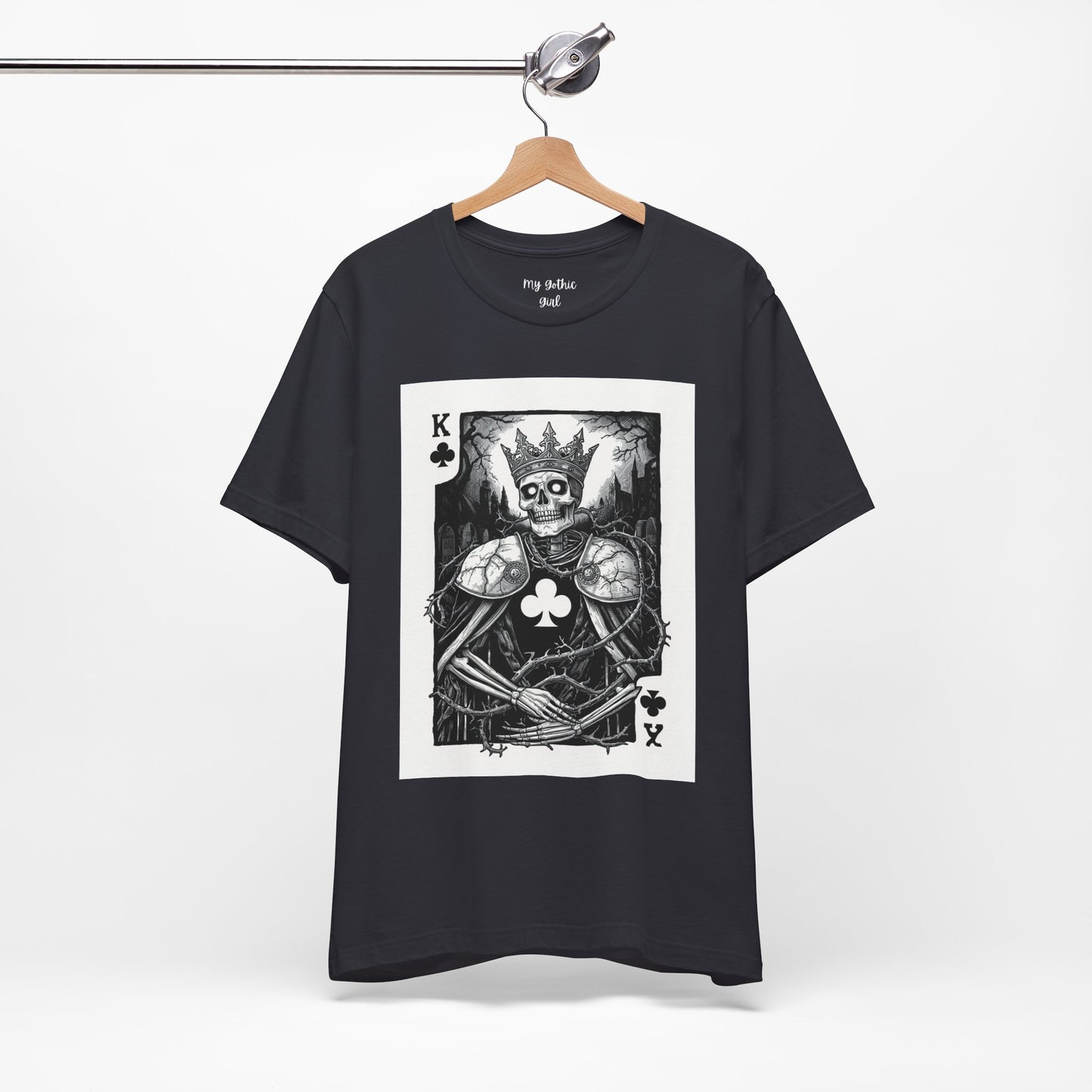King of Clubs Skeleton Playing Card T‑Shirt
