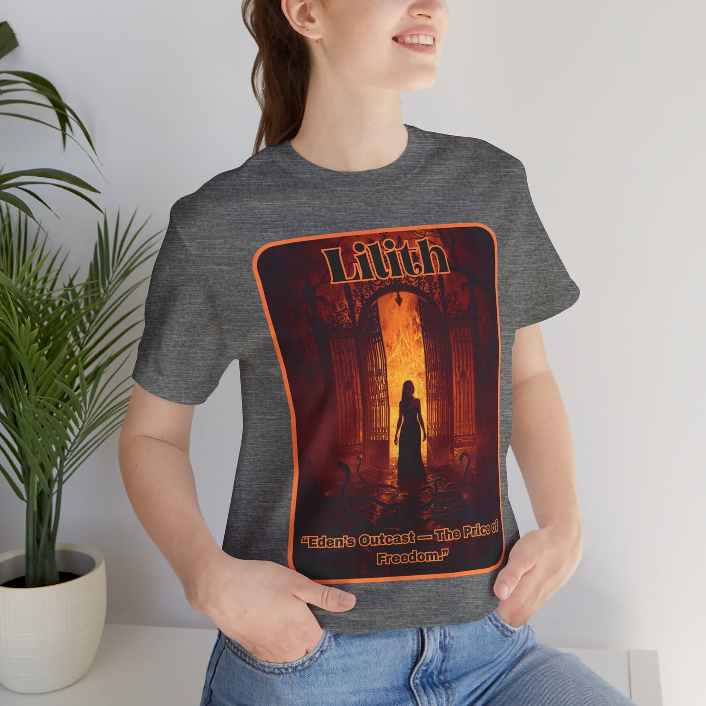 “Lilith  —  Eden’s Outcast, The Price of Freedom.” Graphic T-Shirt – Alt Aesthetic Poetic Goth Street-wear