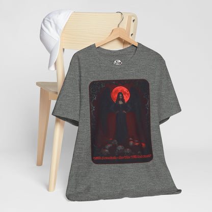“Lilith Ascendant — She Who Will Not Kneel.” Graphic T-Shirt – Alt Aesthetic Poetic Goth Street-wear