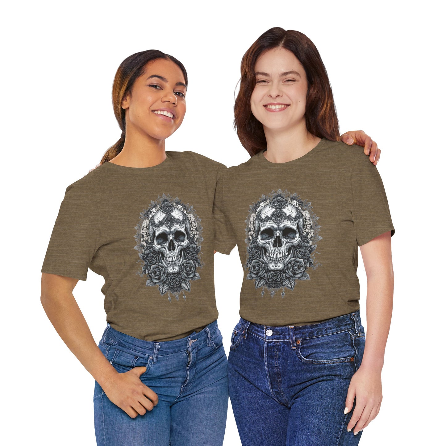 Gothic Skull Elegance T-Shirt